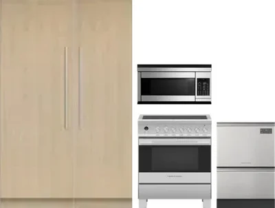 5 Piece Package Includes Refrigerator, Freezer, Range, Microwave And Dishwasher